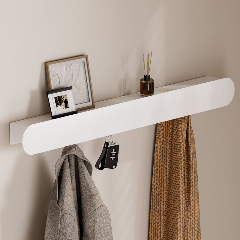 Yorbay Metall Wandgarderobe mit Ablage und 6 Haken - YM001-N002 - 9 - yorbiy.com