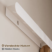 Yorbay Metall Wandgarderobe mit Ablage und 6 Haken - YM001-N002 - 11 - yorbiy.com