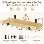 Yorbay Wandregal 2er Set, Breite 40 cm - YB116-T083 - 3 - yorbiy.com