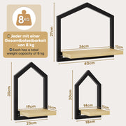Yorbay 3 - teilige Wandregal - Set - YB118-T085 - 3 - yorbiy.com