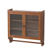 Vintage Wandschrank mit Glastüren und Handtuchhalter, 63 x 60 x 18 cm - YB - W2552P291567 - 1 - yorbiy.com