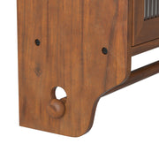 Vintage Wandschrank mit Glastüren und Handtuchhalter, 63 x 60 x 18 cm - YB - W2552P291567 - 5 - yorbiy.com
