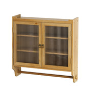 Vintage Wandschrank mit Glastüren und Handtuchhalter, 63 x 60 x 18 cm - YB - W2552P246672 - 15 - yorbiy.com