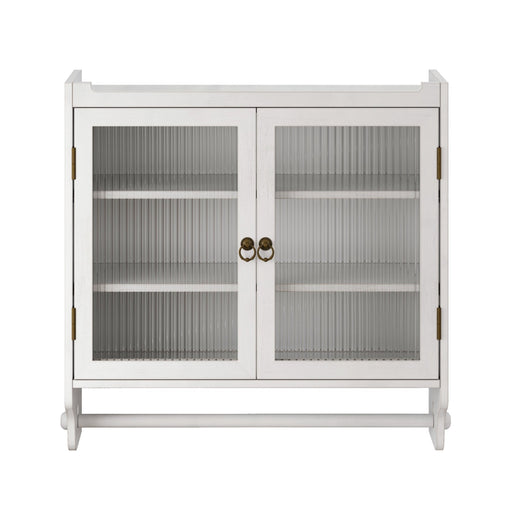 Vintage Wandschrank mit Glastüren und Handtuchhalter, 63 x 60 x 18 cm - YB - W2552P291568 - 17 - yorbiy.com
