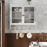 Vintage Wandschrank mit Glastüren und Handtuchhalter, 63 x 60 x 18 cm - YB - W2552P291568 - 24 - yorbiy.com