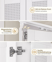 Hängeschrank mit Korbtüren - YB133-D064 - 4 - yorbiy.com