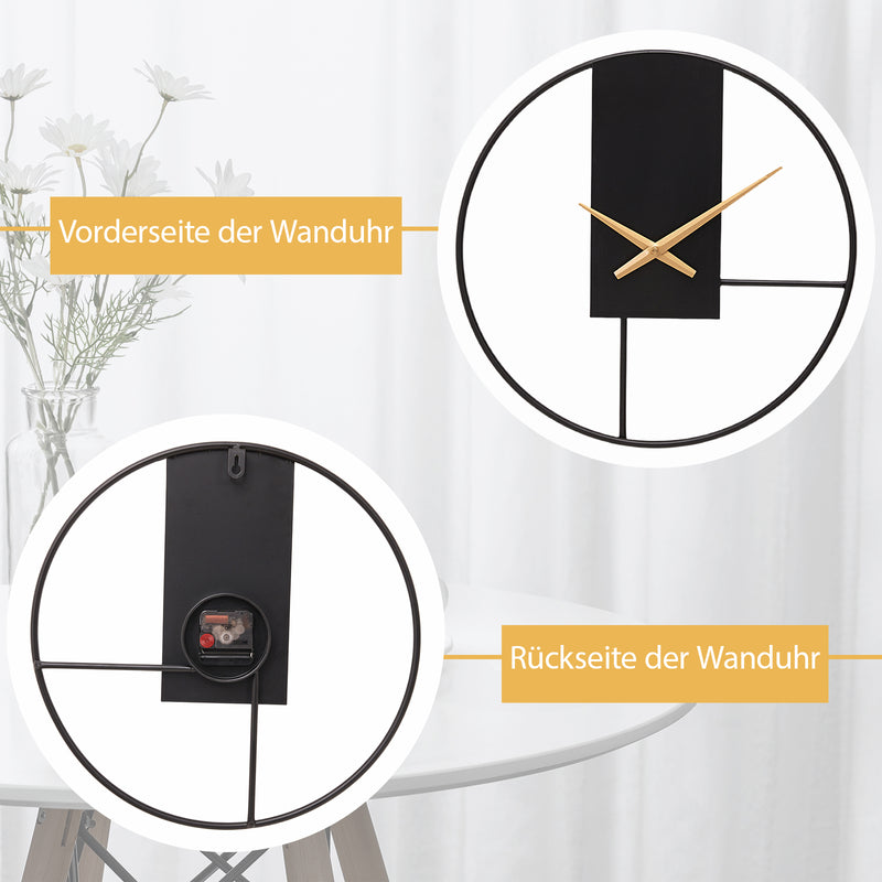 Yorbay Wanduhr aus Metall, 40x40cm / 50x50cm - YB003 - W010 - 6 - yorbiy.com