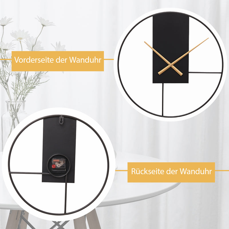Yorbay Wanduhr aus Metall, 40x40cm / 50x50cm - YB003 - W011 - 15 - yorbiy.com