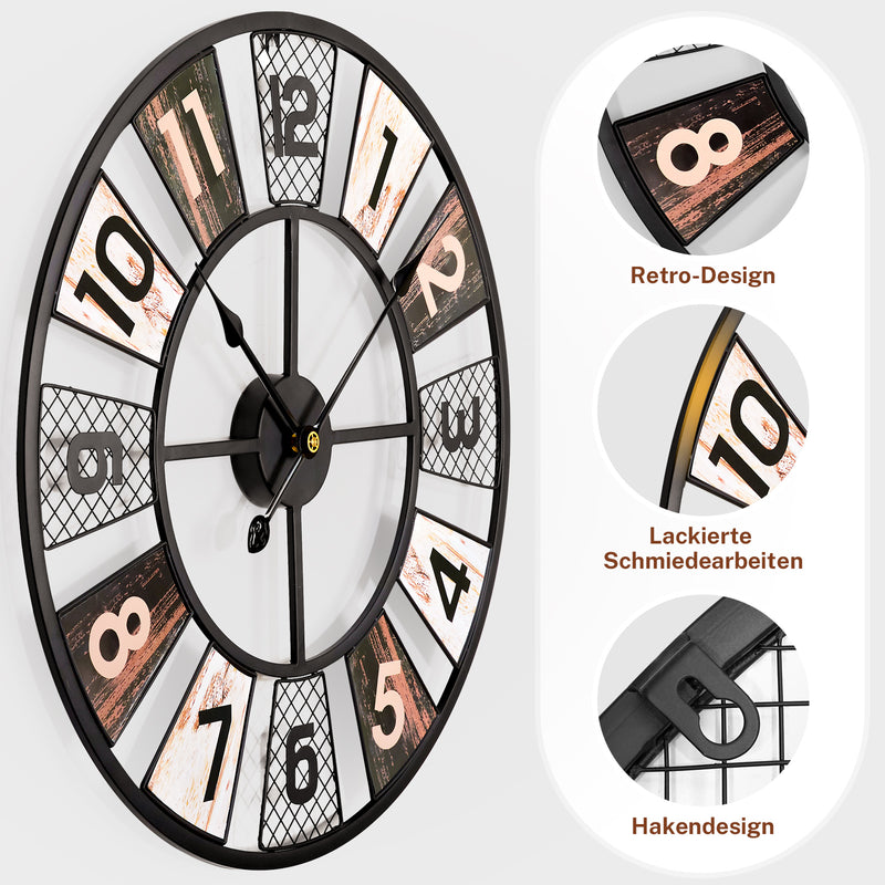 Retro-Wanduhr aus Metall 4 - yorbiy.com