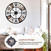 Retro-Wanduhr aus Metall 5 - yorbiy.com