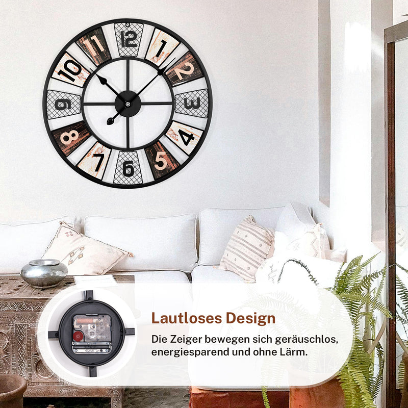 Retro-Wanduhr aus Metall 5 - yorbiy.com