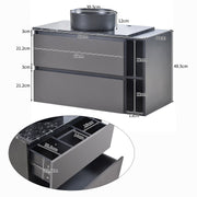 Waschbeckenunterschrank hängend 80 cm mit Keramikwaschbecken und Schubladen - YB - LY315889AAB - 3 - yorbiy.com