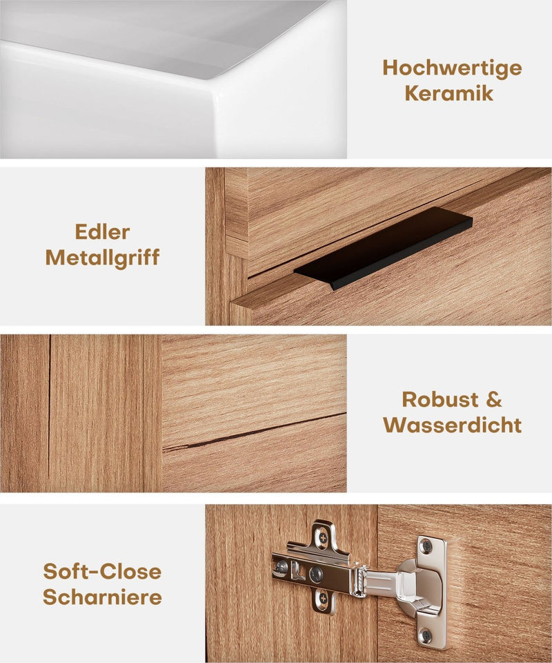 Yorbay Waschbecken mit Unterschrank, wandhängend - YB100-D057 - 4 - yorbiy.com