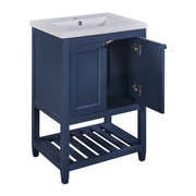 Einzel Waschtisch mit Unterschrank 60cm mit Keramik - Waschbecken - YB - LY316593AAB - 16 - yorbiy.com
