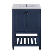 Einzel Waschtisch mit Unterschrank 60cm mit Keramik - Waschbecken - YB - LY316593AAB - 23 - yorbiy.com