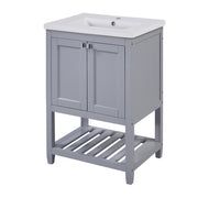 Einzel Waschtisch mit Unterschrank 60cm mit Keramik - Waschbecken - YB - LY316593AAC - 14 - yorbiy.com