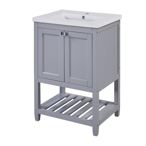 Einzel Waschtisch mit Unterschrank 60cm mit Keramik - Waschbecken - YB - LY316593AAC - 14 - yorbiy.com