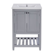 Einzel Waschtisch mit Unterschrank 60cm mit Keramik - Waschbecken - YB - LY316593AAA - 13 - yorbiy.com