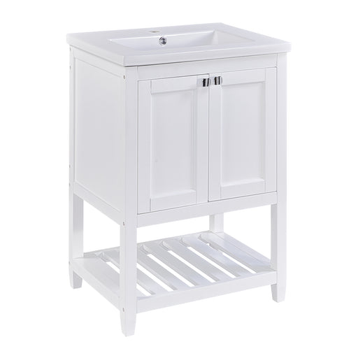 Einzel Waschtisch mit Unterschrank 60cm mit Keramik - Waschbecken - YB - LY316593AAA - 1 - yorbiy.com