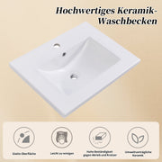 Einzel Waschtisch mit Unterschrank 60cm mit Keramik - Waschbecken - YB - LY316593AAA - 5 - yorbiy.com