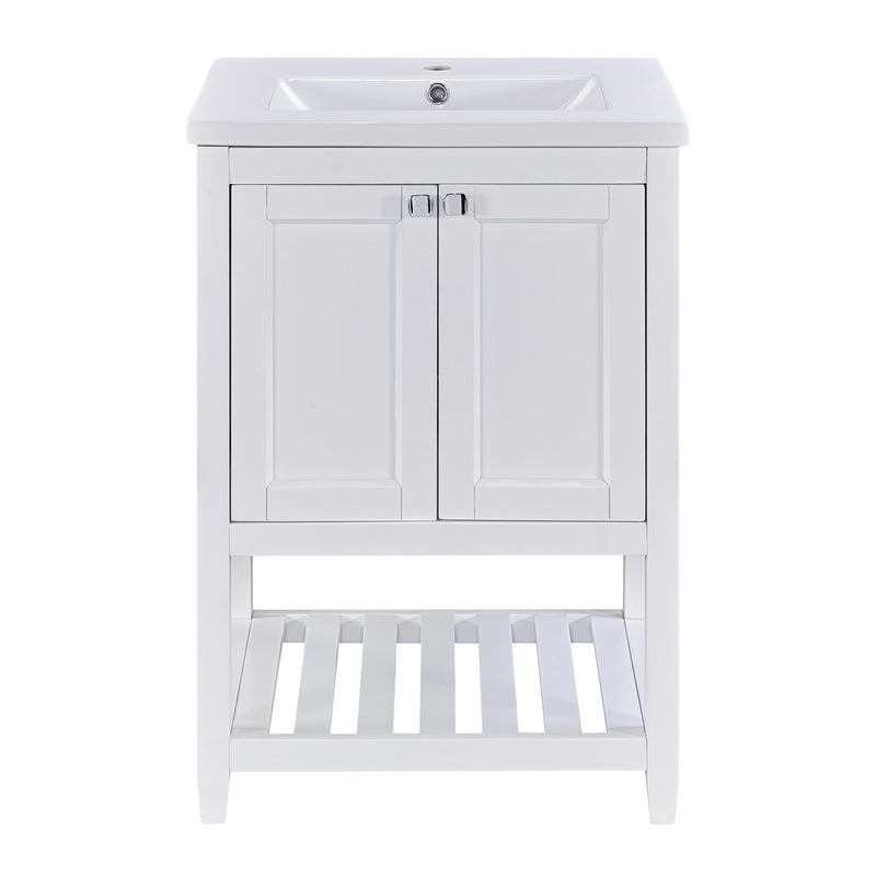Einzel Waschtisch mit Unterschrank 60cm mit Keramik - Waschbecken - YB - LY316593AAA - 7 - yorbiy.com