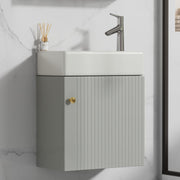 Hängender Waschtischunterschrank 46 cm mit Keramik - Waschbecken - YB - N656P240831E - 7 - yorbiy.com
