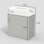 Hängender Waschtischunterschrank 46 cm mit Keramik - Waschbecken - YB - N656P240831E - 3 - yorbiy.com