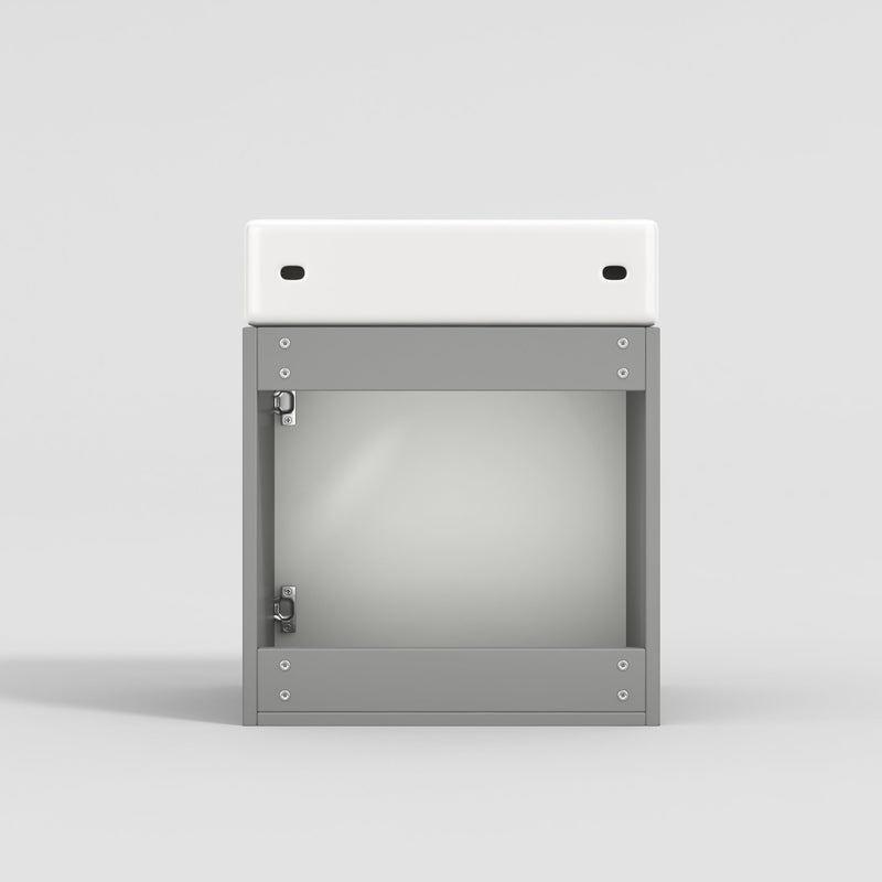 Hängender Waschtischunterschrank 46 cm mit Keramik - Waschbecken - YB - N656P240831E - 6 - yorbiy.com
