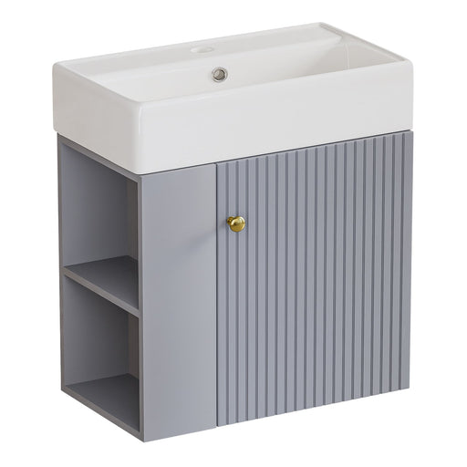 Yorbay hängender Waschtischunterschrank 55 cm mit Waschbecken - YB097-D054 - 9 - yorbiy.com