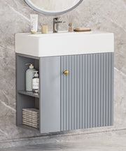 Yorbay hängender Waschtischunterschrank 55 cm mit Waschbecken - YB097-D054 - 10 - yorbiy.com