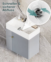 Yorbay hängender Waschtischunterschrank 55 cm mit Waschbecken - YB097-D054 - 14 - yorbiy.com