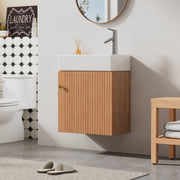 Hängender Waschtischunterschrank 46 cm mit Keramik - Waschbecken - YB - N656P240831A - 9 - yorbiy.com