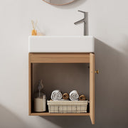 Hängender Waschtischunterschrank 46 cm mit Keramik - Waschbecken - YB - N656P240831A - 11 - yorbiy.com