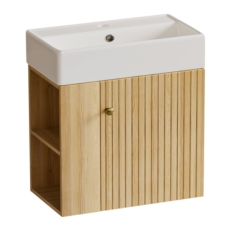 Yorbay hängender Waschtischunterschrank 55 cm mit Waschbecken - YB097-D065 - 16 - yorbiy.com