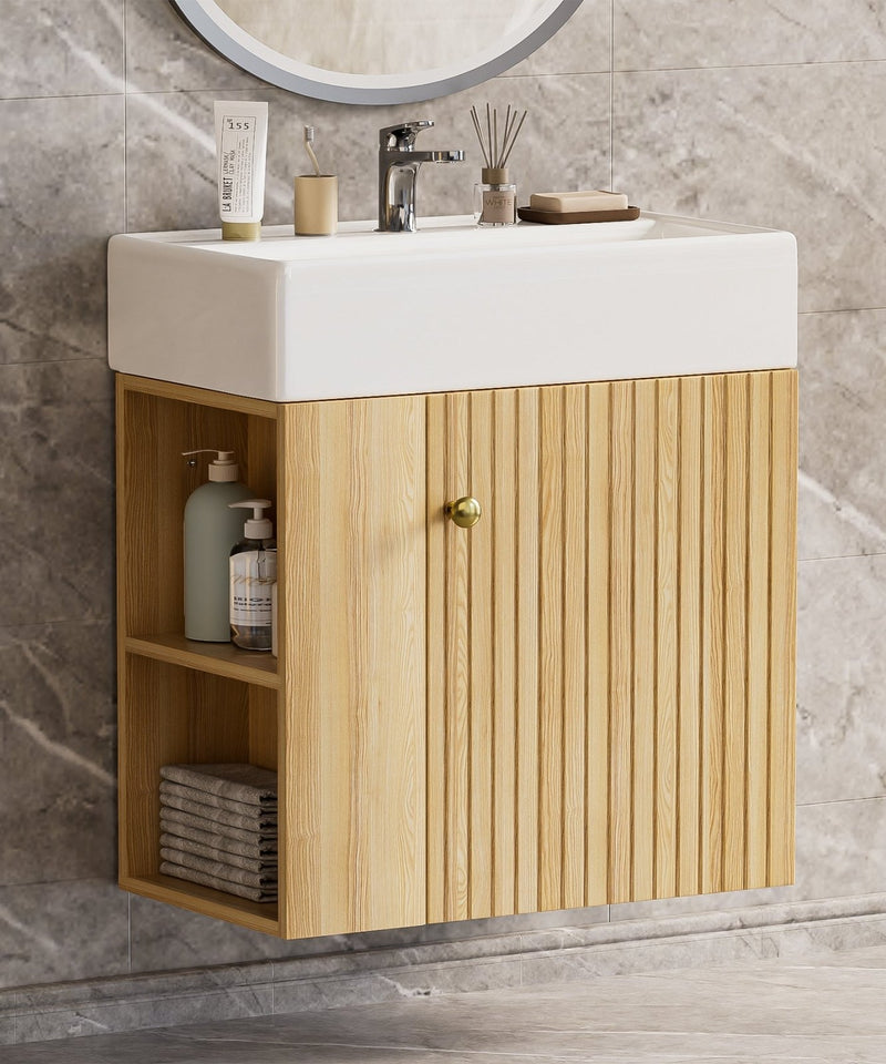 Yorbay hängender Waschtischunterschrank 55 cm mit Waschbecken - YB097-D065 - 17 - yorbiy.com