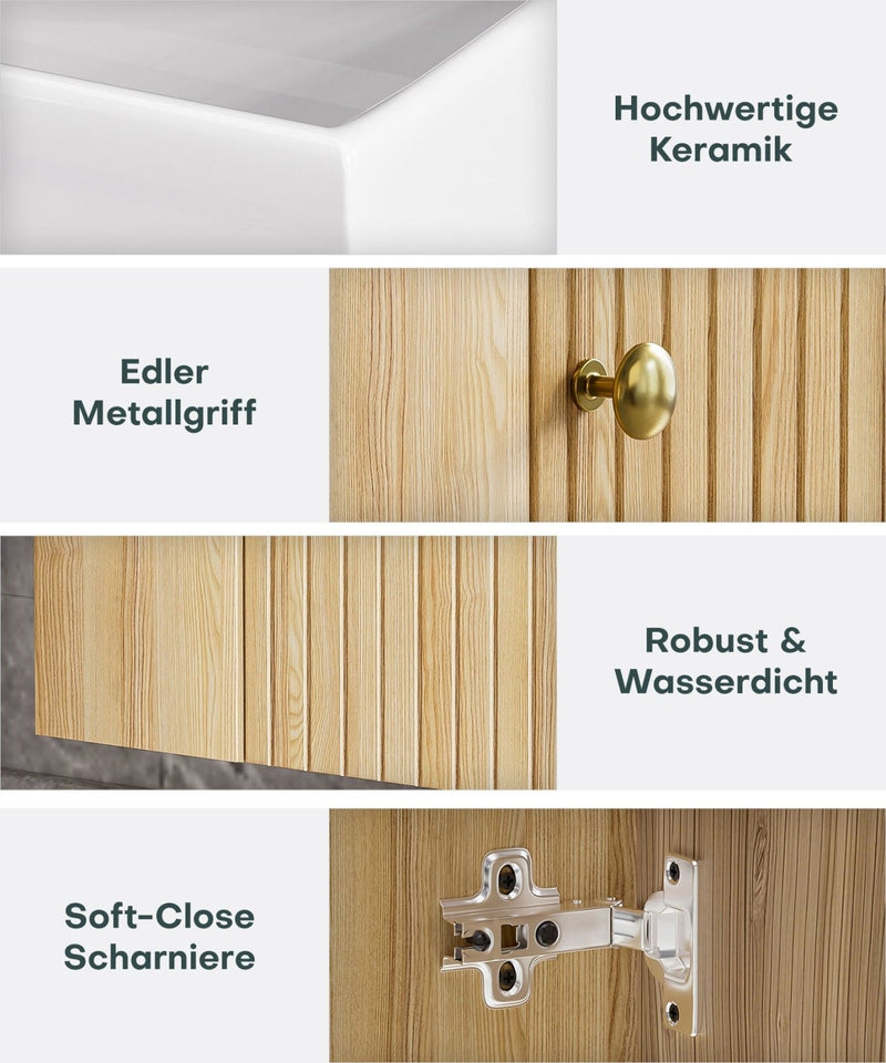 Yorbay hängender Waschtischunterschrank 55 cm mit Waschbecken - YB097-D065 - 19 - yorbiy.com