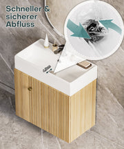 Yorbay hängender Waschtischunterschrank 55 cm mit Waschbecken - YB097-D065 - 21 - yorbiy.com