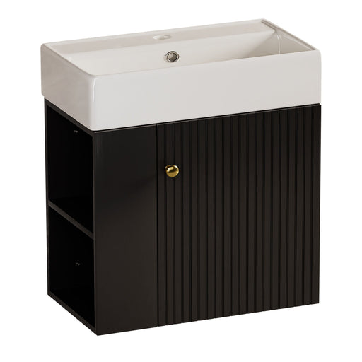 Yorbay hängender Waschtischunterschrank 55 cm mit Waschbecken - YB097-D083 - 23 - yorbiy.com