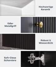 Yorbay hängender Waschtischunterschrank 55 cm mit Waschbecken - YB097-D083 - 26 - yorbiy.com