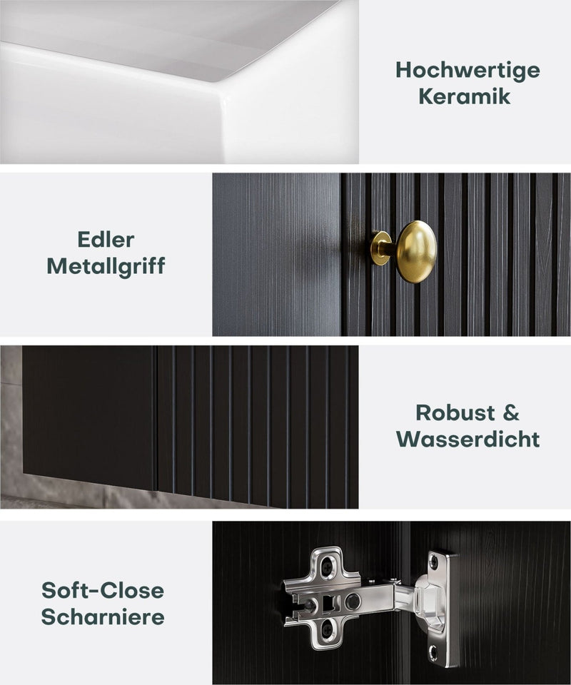 Yorbay hängender Waschtischunterschrank 55 cm mit Waschbecken - YB097-D083 - 26 - yorbiy.com