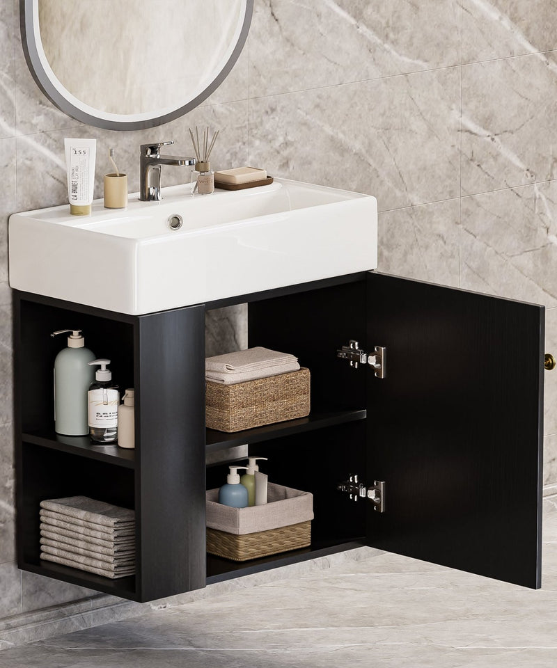 Yorbay hängender Waschtischunterschrank 55 cm mit Waschbecken - YB097-D083 - 29 - yorbiy.com