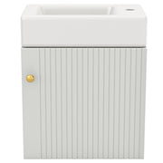 Hängender Waschtischunterschrank 46 cm mit Keramik - Waschbecken - YB - N656P240831K - 16 - yorbiy.com