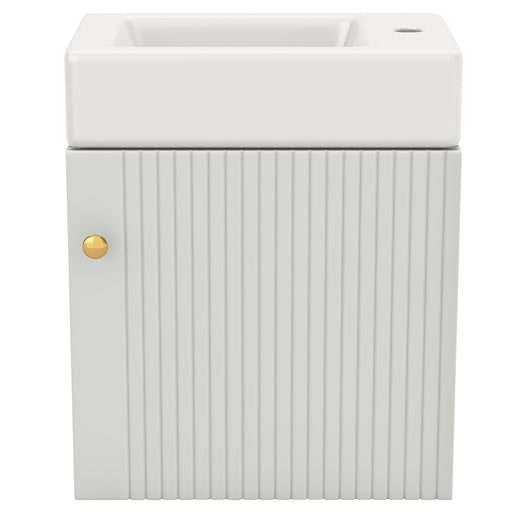 Hängender Waschtischunterschrank 46 cm mit Keramik - Waschbecken - YB - N656P240831K - 16 - yorbiy.com