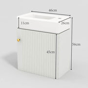 Hängender Waschtischunterschrank 46 cm mit Keramik - Waschbecken - YB - N656P240831K - 18 - yorbiy.com