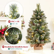 Yorbay Mini-Weihnachtsbaum mit LED-Beleuchtung und Schnee, 40 cm / 70 cm 17 - yorbiy.com