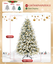 Yorbay künstlicher Weihnachtsbaum mit Schnee und warmweißen LED - Leuchten, 150 cm, 180 cm und 210 cm - O026 - 3 - yorbiy.com
