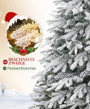 Yorbay künstlicher Weihnachtsbaum mit Schnee und warmweißen LED - Leuchten, 150 cm, 180 cm und 210 cm - O026 - 8 - yorbiy.com