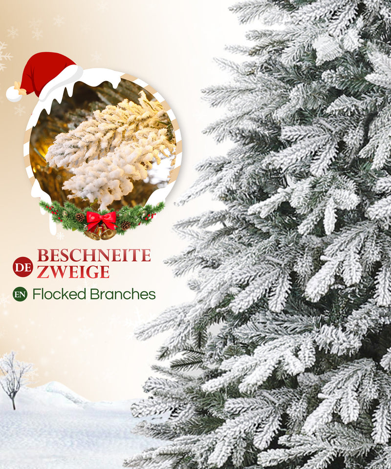 Yorbay künstlicher Weihnachtsbaum mit Schnee und warmweißen LED - Leuchten, 150 cm, 180 cm und 210 cm - O026 - 8 - yorbiy.com