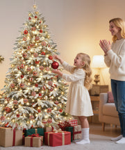 Yorbay künstlicher Weihnachtsbaum mit Schnee und warmweißen LED - Leuchten, 150 cm, 180 cm und 210 cm - O026 - 14 - yorbiy.com