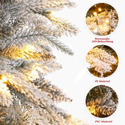Yorbay künstlicher Weihnachtsbaum mit Schnee und warmweißen LED - Leuchten, 150 cm, 180 cm und 210 cm - O026 - 6 - yorbiy.com